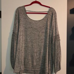 Super soft lace insert long sleeve tee